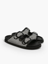 GALIA VEGAN RAFFIA B&W